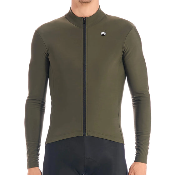 Giordana Mens SilverLine Thermal L/S Jersey - Olive Green