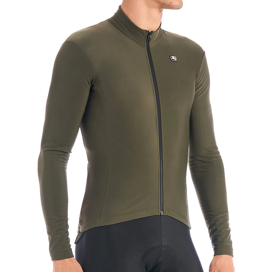 Giordana Mens SilverLine Thermal L/S Jersey - Olive Green